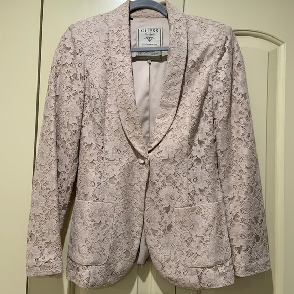 Guess Jackets & Blazers - Guess lace beige blazer, jacket